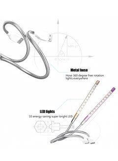 Generic Mini Desk Reading USB LED Light Silver 16.5 cm  - Image 3