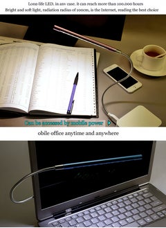 Generic Mini Desk Reading USB LED Light Silver 16.5 cm  - Image 5