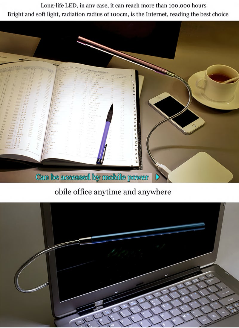 Generic Mini Desk Reading USB LED Light Silver 16.5 cm  - Image 5