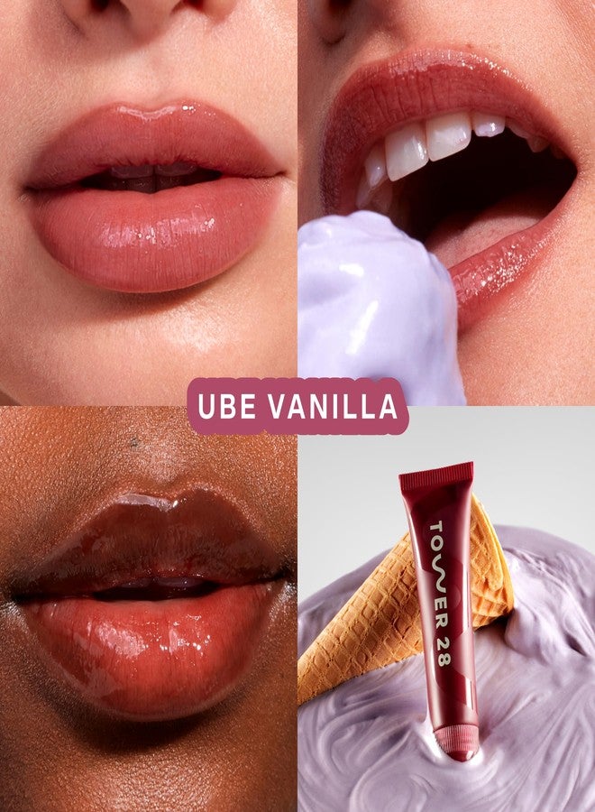 Tower 28 LipSoftie Tinted Lip Balm Treatment - Hydrating Glossy Balm + Overnight Lip Mask with Jojoba Oil + Shea Butter - Sweet, Cushiony Formula for Smooth, Soft Lips - Ube Vanilla (0.38 oz) - Image 2