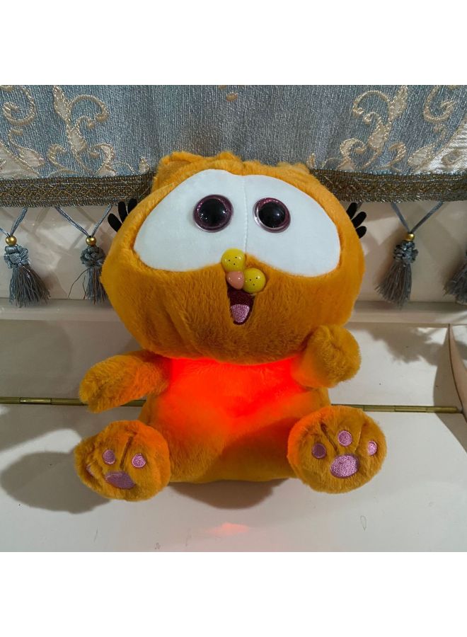 Winter Warmth Stuffed Plush Toys Cute Steiff Bear Hand Warmer Doll Short Hair Animal Shaped PP Cotton Filled Non-Cartoon Bear-Color:Breathe Garfield-Height:30cm  - Image 1