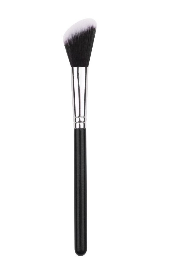 IPRESTA Angled Blush Brush Black Shinny Wood Handle Brush for Contour, Blush and Bronzer Makeup Application (F09) - Image 2
