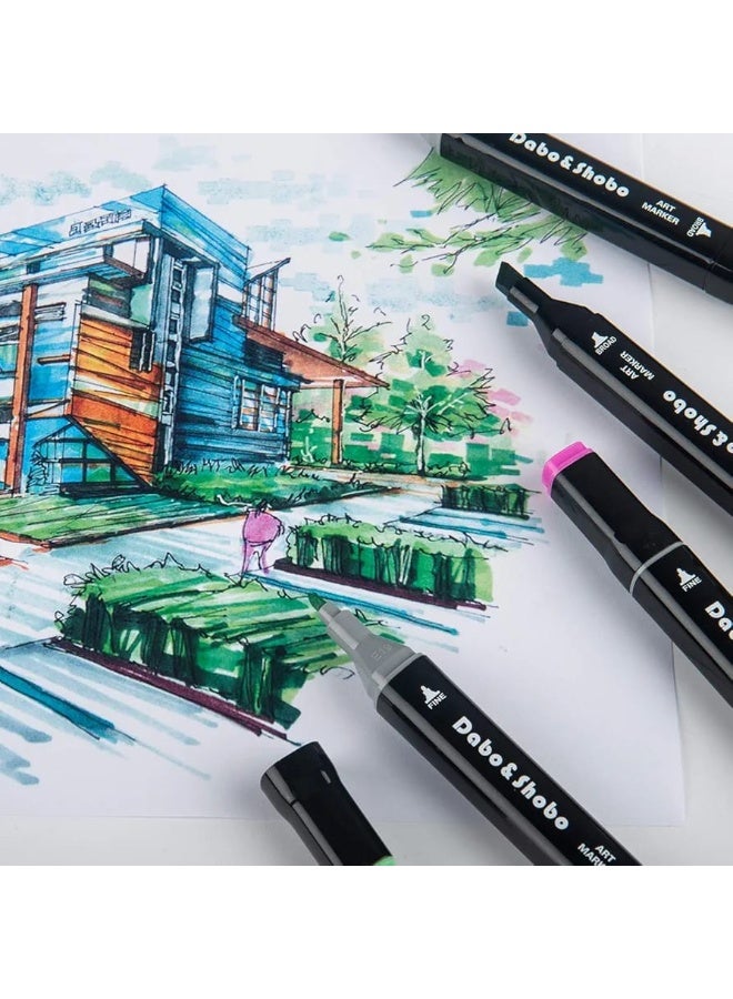 Dual-Tip Alcohol Marker Set – 60 Colors - Image 3