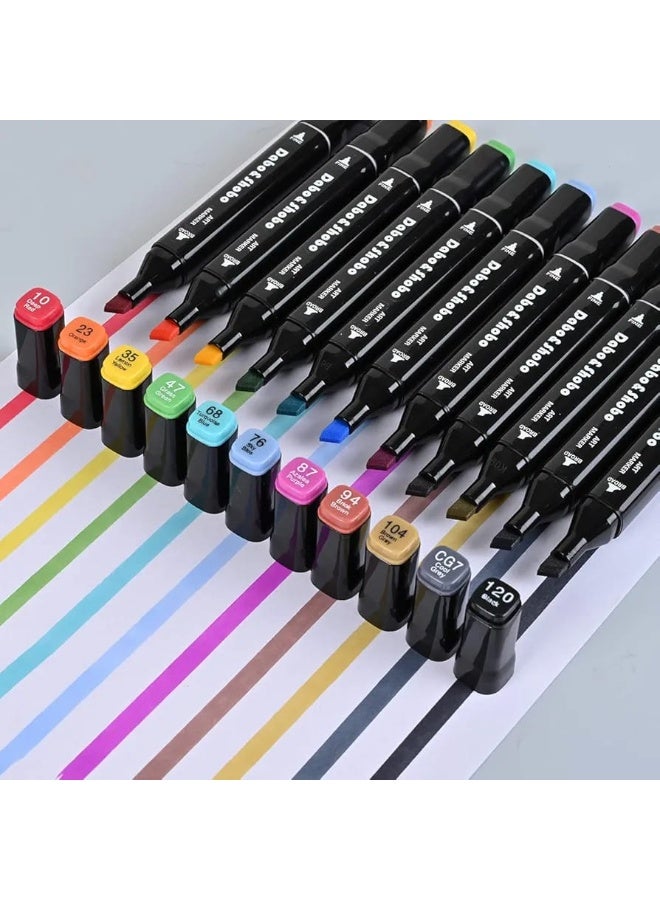 Dual-Tip Alcohol Marker Set – 60 Colors - Image 2