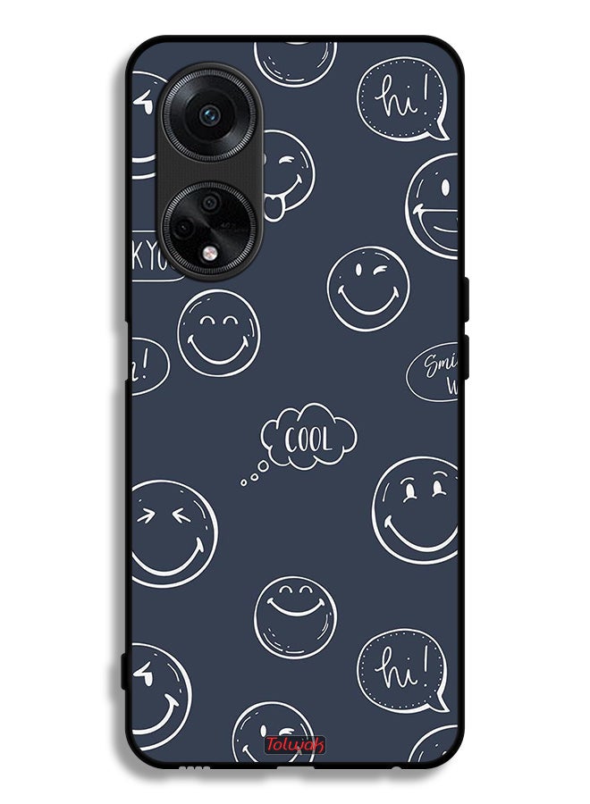 Tolwak Oppo A1 5G Protective Case Cover Cool Faces Tags - Image 1