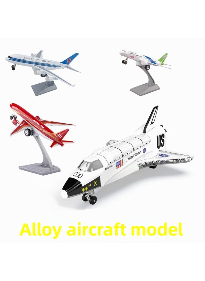 Color Perot Alloy Space Shuttle Model Airbus A380 Boeing 777 C919 Acousto-optic Toy Ornaments-Color:9 Inch 787 Red  - Image 2