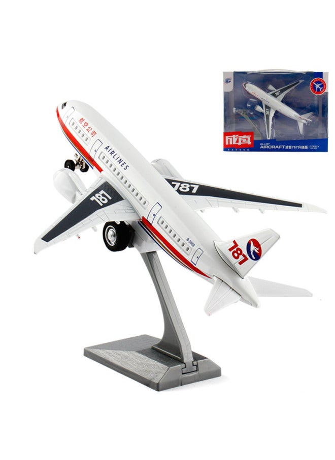 Color Perot Alloy Space Shuttle Model Airbus A380 Boeing 777 C919 Acousto-optic Toy Ornaments-Color:9 Inch 787 Red  - Image 1
