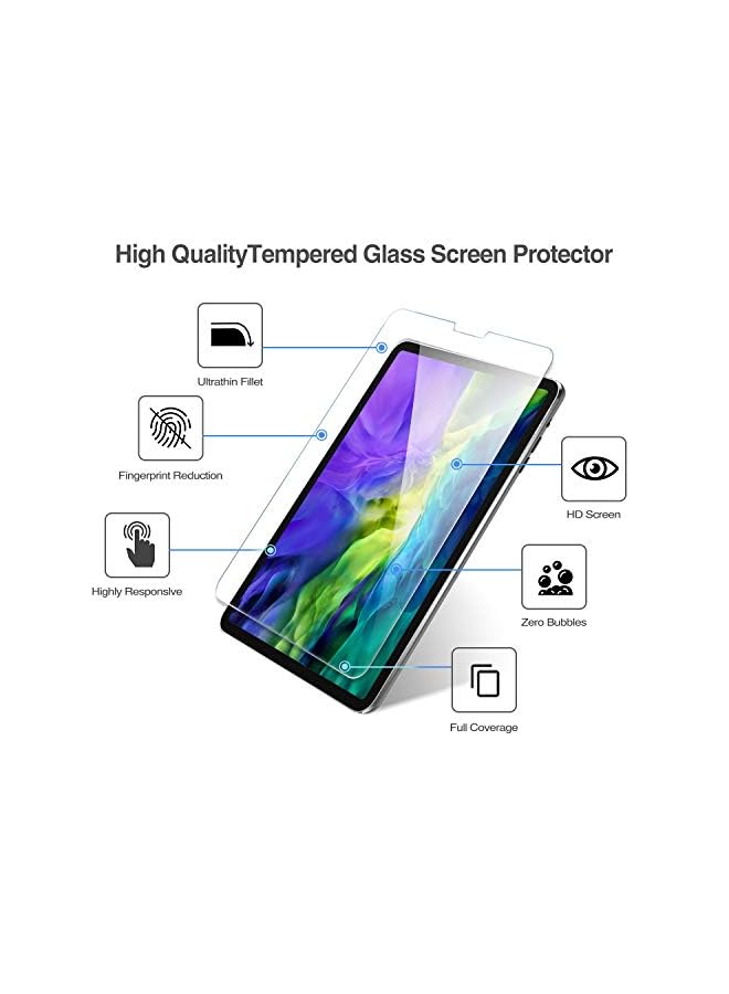 Procases Ipad Pro 11 Screen Protector 2022 2021 2020 2018, Tempered Glass Screen Film Guard Screen Protector For Ipad Pro 11 4Th 2022/3Rd Gen 2021 /2Nd Gen 2020/ 1St Gen 2018 -Clear - Image 2