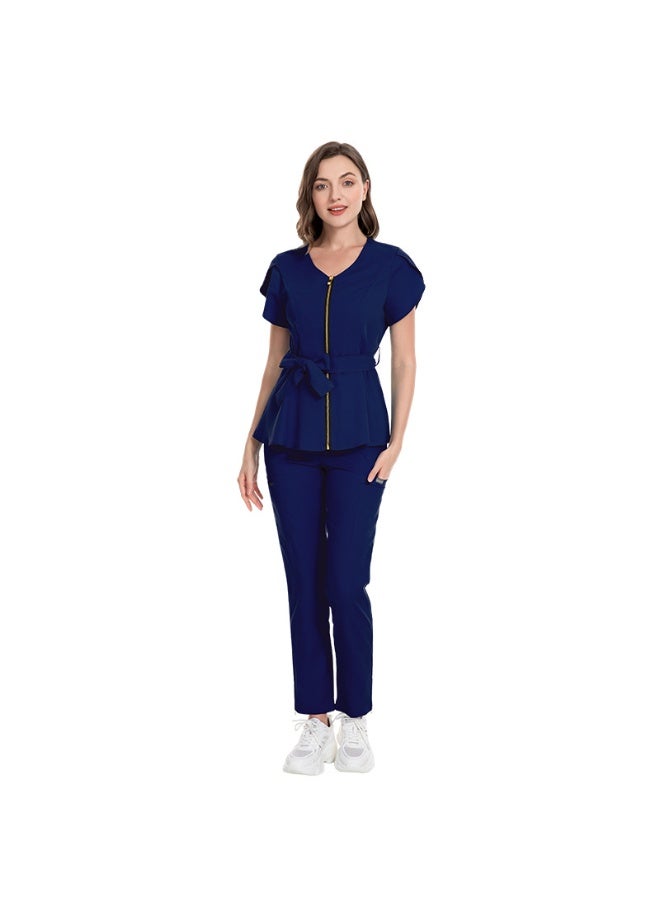 NIBEMINENT Slim Fit Beauty Salon Workwear Medical Scrubs Uniform Women Scrub Set Nursing Accessories Hospital Dental Clinic Surgery Uniform - Image 1