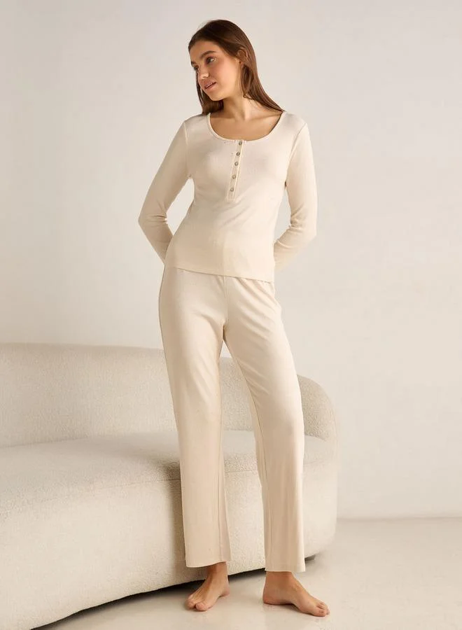 Splash FAV Pyjama Set Button-Down T-shirt and Pants