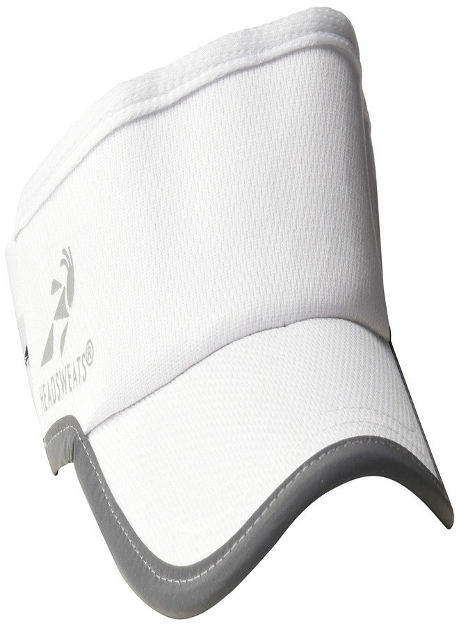 Headsweats Lightweight Performance Running Reflective Visor, White, One Size - Image 1
