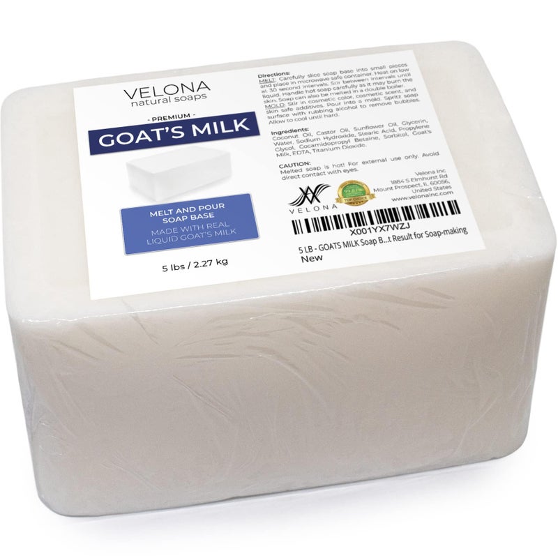 velona 10 LB - Goats Milk Soap Base SLS/SLES Free | Melt and Pour | Natural Bars for The Best Result for Soap-Making - Image 5