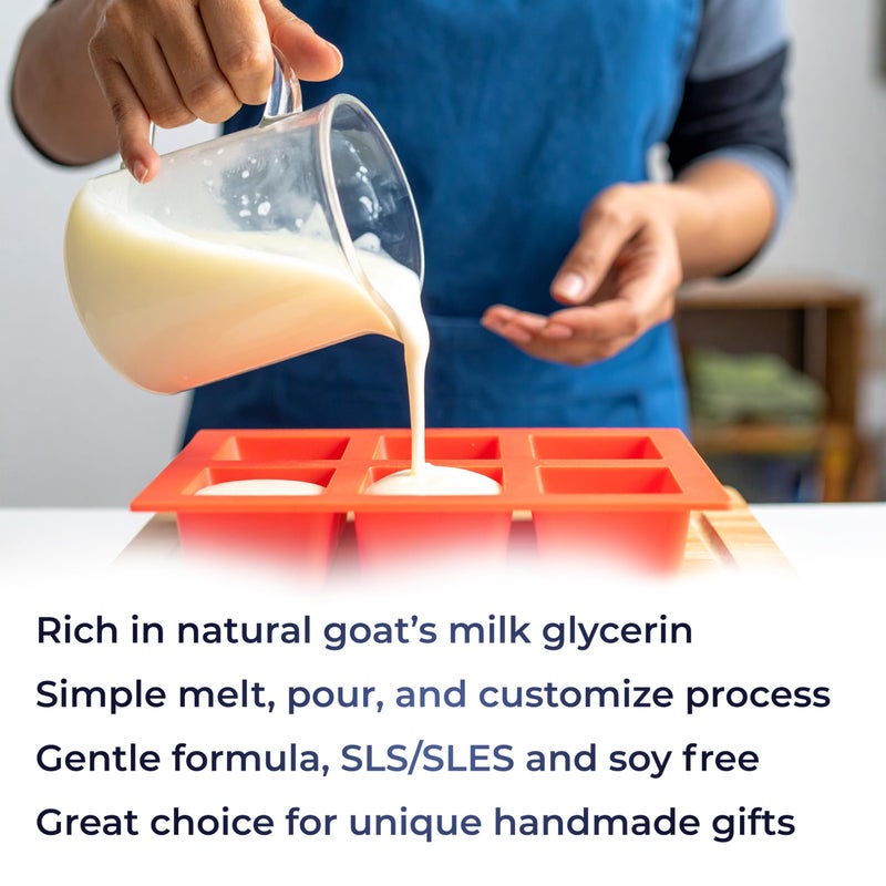 velona 10 LB - Goats Milk Soap Base SLS/SLES Free | Melt and Pour | Natural Bars for The Best Result for Soap-Making - Image 2