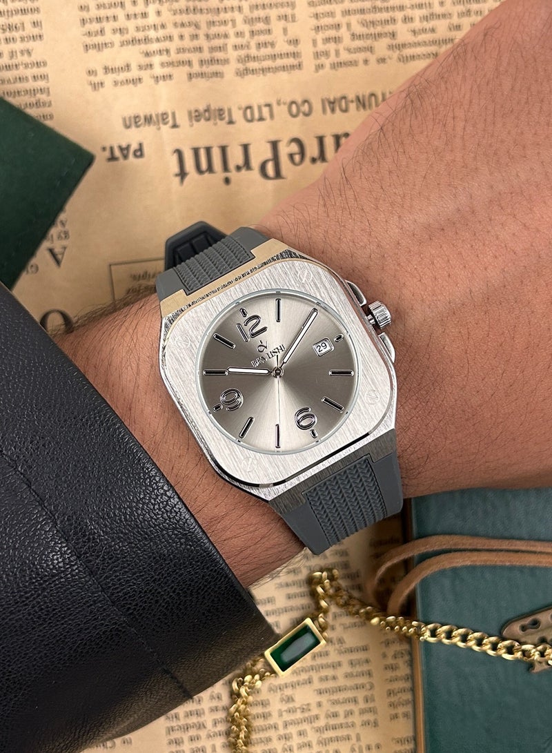 ديفوشي ساعة رجاليه بسوار ربل ناعم ضد الماء - Image 1