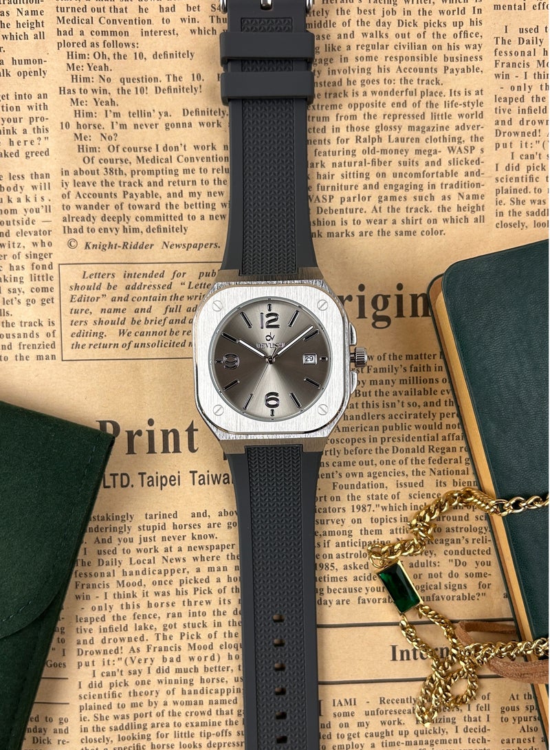 ديفوشي ساعة رجاليه بسوار ربل ناعم ضد الماء - Image 3