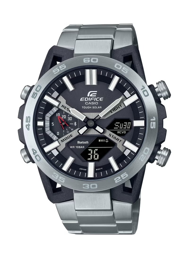 CASIO Edifice Analog-Digital Stainless Steel Men's Watch ECB-2000D-1A - Image 1