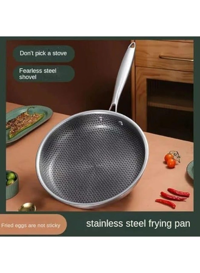 Stir Fry Pan Set: Nonstick Skillet for Induction & Gas, Chef's Choice Cookware with Smokeless Honeycomb Surface  - Image 3