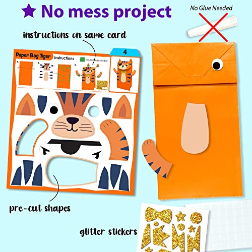 KRAFUN My First Safari Animal Paper Craft Kit, 16 DIY Arts and Crafts Zoo Animal, Organized Craft Activities Supplies Box Assembling Creative Toys for Toddlers, Boys, Girls 3-8 Years Old - Image 4