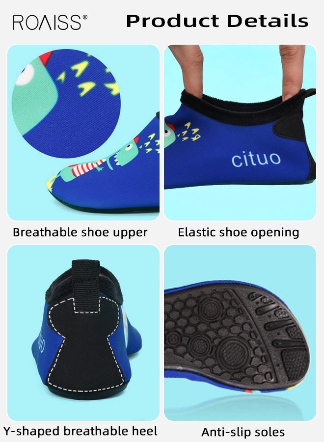 roaiss Boys Adorable Water Shoes, Quick Dry Beach Shoes with Non-slip Soles, Comfortable Breathable Aqua Socks for Boys, Suitable for Beach, Swimming Pool or Any Water Activity - Image 4
