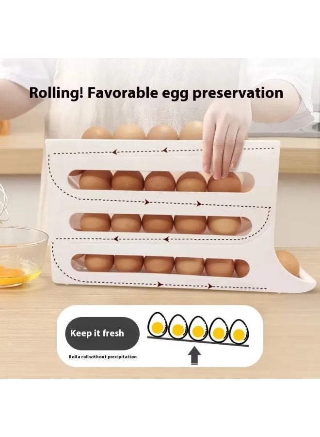 4-Tier Egg Storage Box for Refrigerator Side Door - Image 3