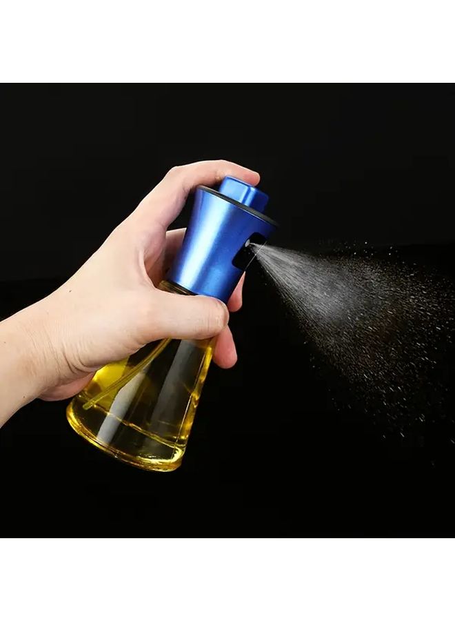 Silvery Stainless Steel Oil Spray Bottle 200ml with Glass Bottle for Cooking Baking Grilling - Image 2