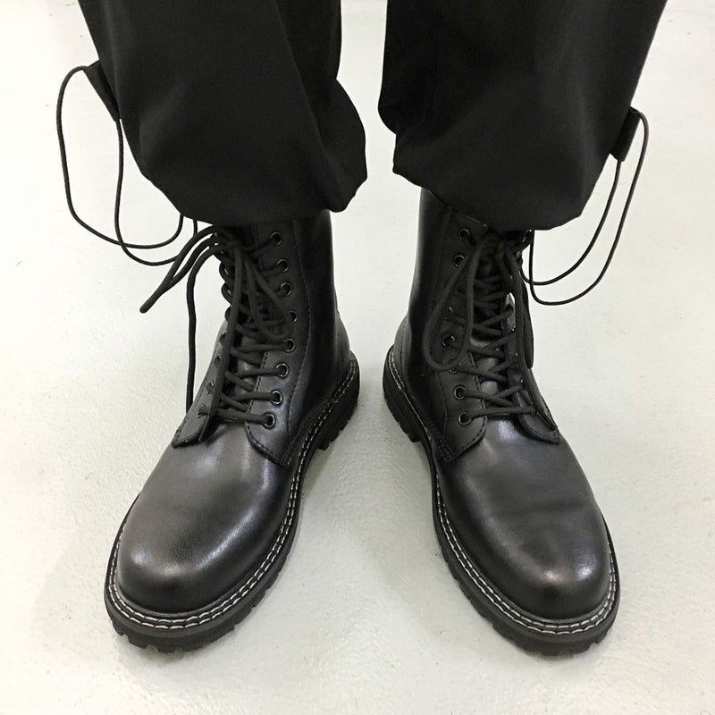 Couple Style 35-47 Size Ins Boots Men'S High Top Genuine Leather Large Size Boots Women'S Motorcycle Shoes Black Work Boots - Image 3