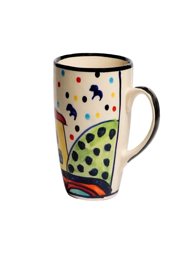 Freakway Hut Hand-Painted Serving Tea Cups Set/Milk Mugs & Ceramic Printed Coffee Mugs Set of 2 (270 ML, Microwave & Dishwasher Safe)_Multicolor - Image 4
