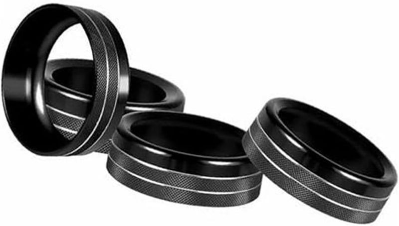 Wivplex Auto Button Stickers for Tacoma 2016-2020 - Black AC Knob Control Switch Covers - Image 1