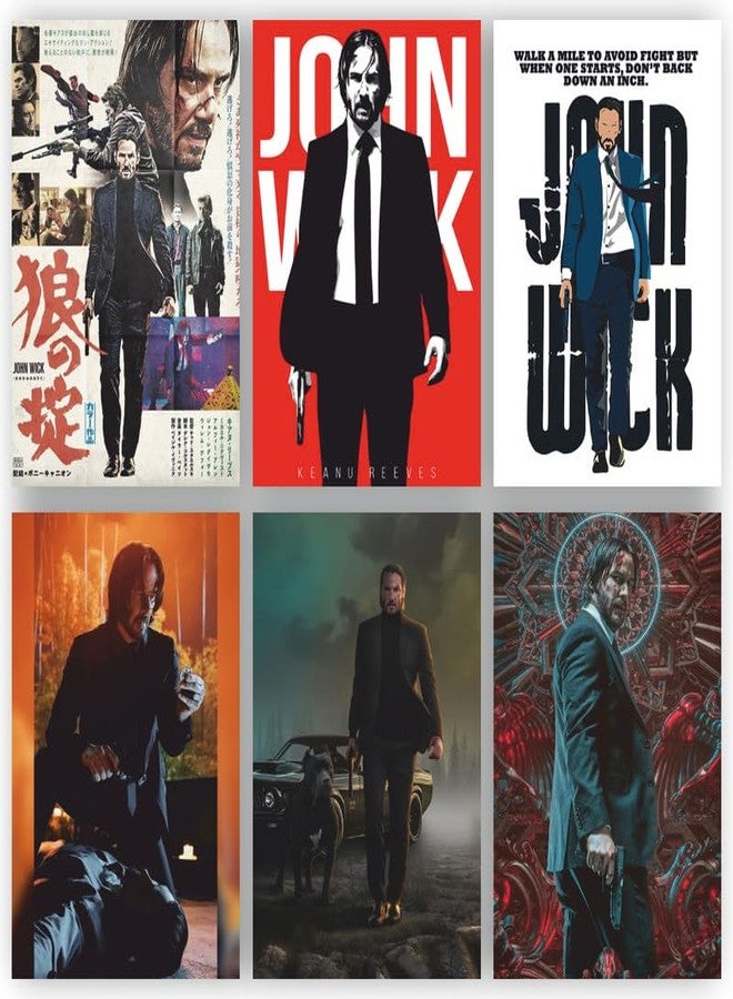 SAW John Wick Aesthetic Posters Wall Art For Home Bedroom Living Room Office Student Wall Decor 8x12 inch (A4 Size) Set of 6 - Image 3