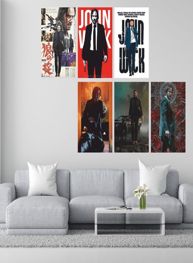 SAW John Wick Aesthetic Posters Wall Art For Home Bedroom Living Room Office Student Wall Decor 8x12 inch (A4 Size) Set of 6 - Image 2