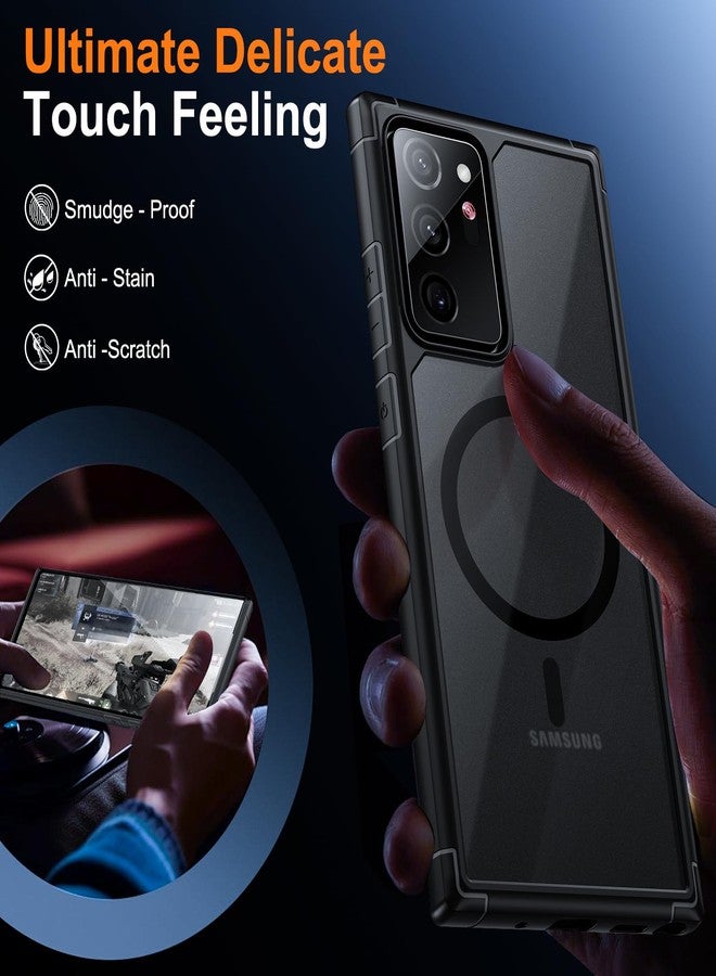 Guizzcg Case for Samsung Galaxy Note 20 Ultra, Compatible with MagSafe, Translucent Matte Back, Drop-Proof, Shockproof, Protective Case, Anti-Fingerprint, Black - Image 5