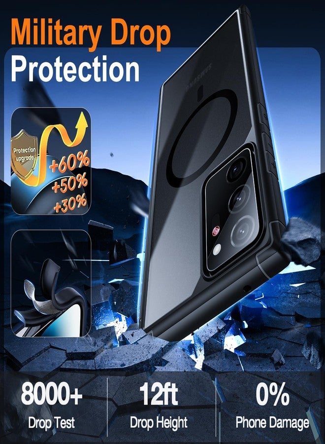 Guizzcg Case for Samsung Galaxy Note 20 Ultra, Compatible with MagSafe, Translucent Matte Back, Drop-Proof, Shockproof, Protective Case, Anti-Fingerprint, Black - Image 4