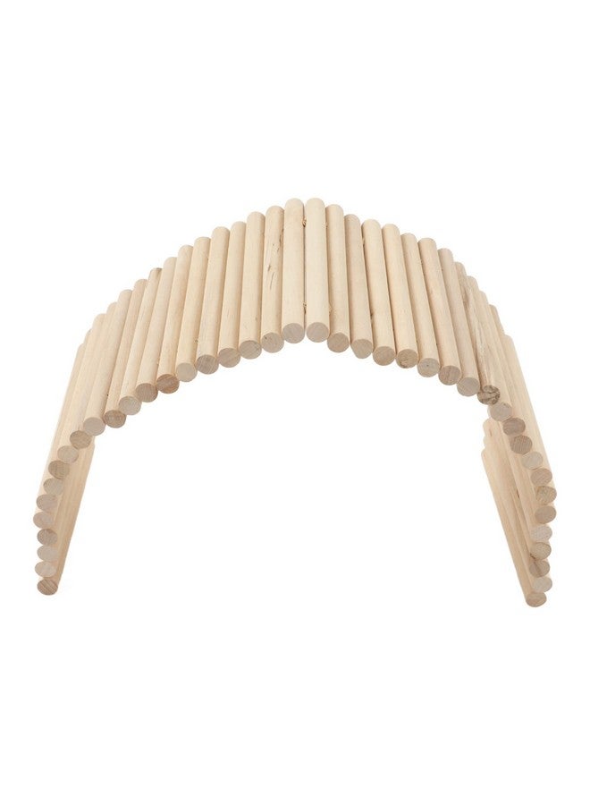 Tnfeeon Tnfeeon Pet Hideout Bridge,Wooden Rodents Chewing Climbing Tunnel Small Animal Bendy Bridge Ramp Hut Hideout for Guinea Pigs Ferrets Hedgehogs Chinchillas and Other Rodents - Image 1