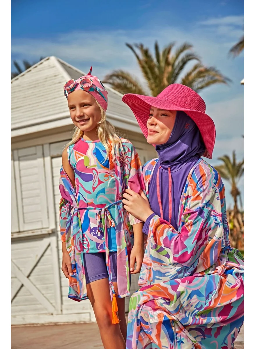 Marina Lycra Purple Full Covered Hijab Swimsuit M2496