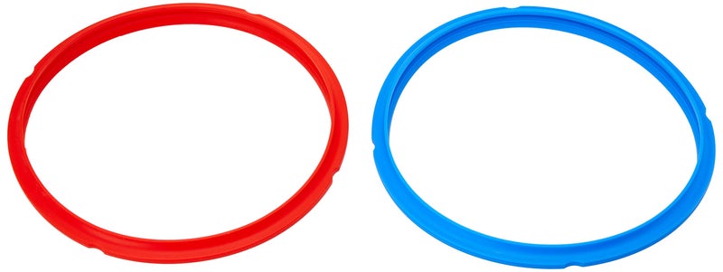Instant Pot 2-Pack Sealing Ring, Inner Pot Seal Ring, Electric Pressure Cooker Accessories, Non-Toxic, BPA-Free, Replacement Parts, Red/Blue, 5 and 6 QT - Image 1