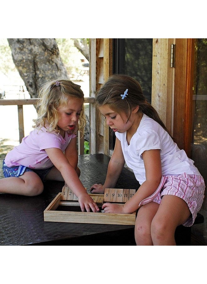 WE Games Deluxe Wood 12 Numbers Shut The Box Game  - Image 5