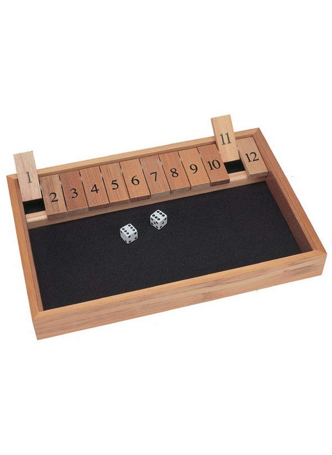 WE Games Deluxe Wood 12 Numbers Shut The Box Game  - Image 4