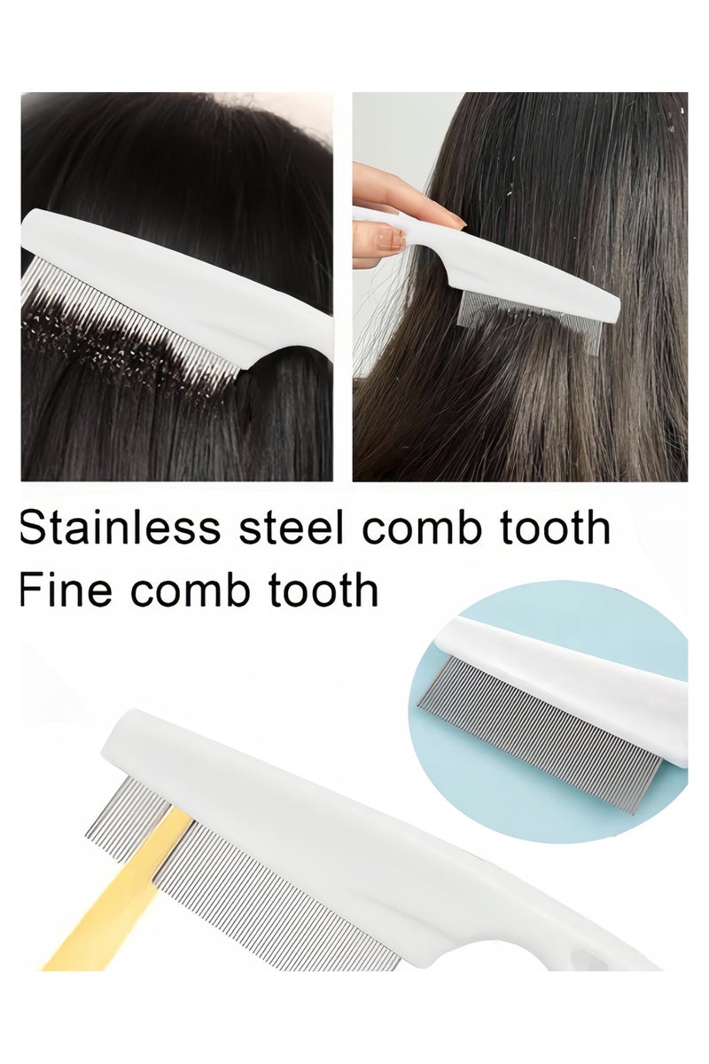 KHAJUL 1PCS Lice Combs, Stainless Steel Fine Tooth Comb Lice Comb Professional Head Lice Nit Removal Hair Comb for Kids Adults Pets Dog Long or Short Hair - Image 5