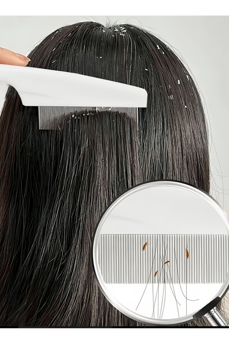 KHAJUL 1PCS Lice Combs, Stainless Steel Fine Tooth Comb Lice Comb Professional Head Lice Nit Removal Hair Comb for Kids Adults Pets Dog Long or Short Hair - Image 4