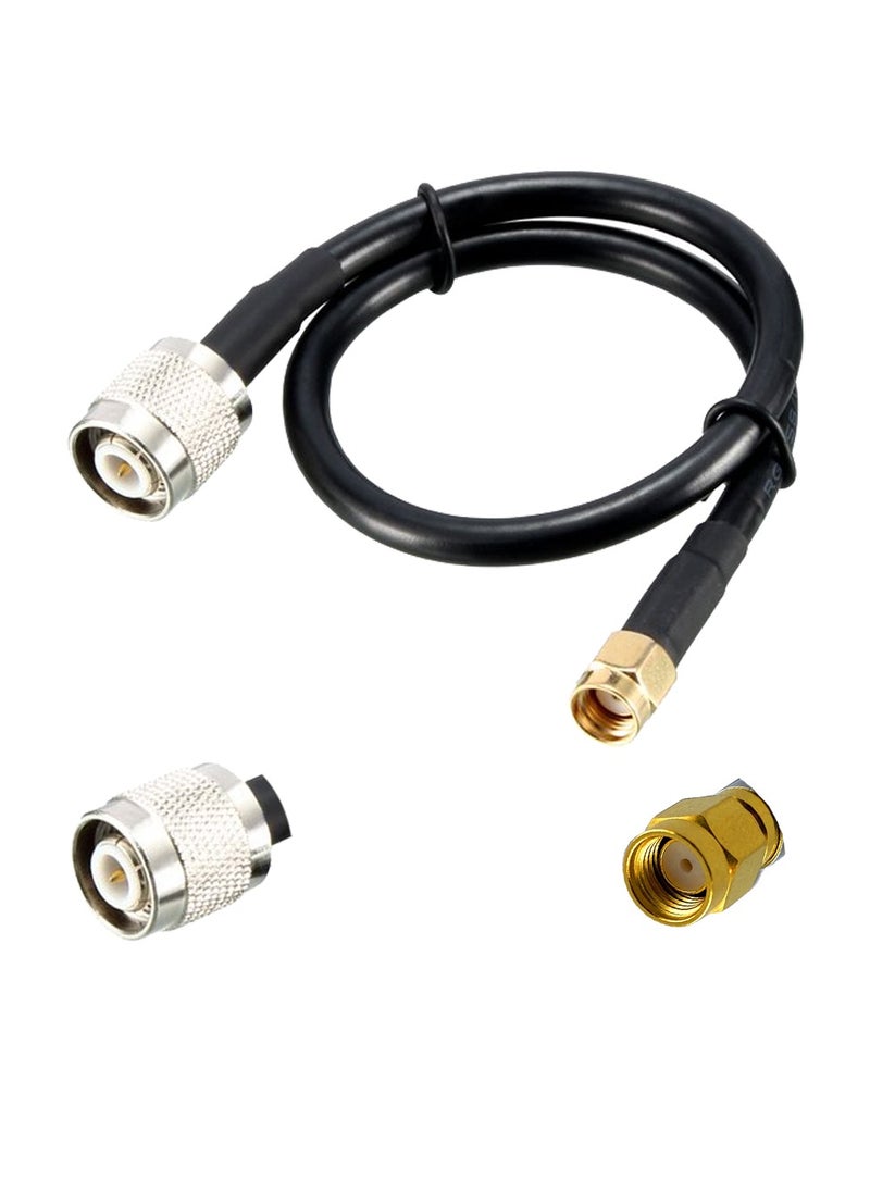Ohm OHM TNC Male to RP-SMA Male Antenna Cable RG58  - Image 2