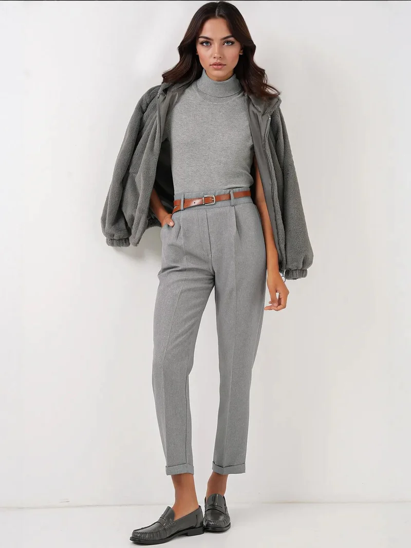 بيغ دارت بنطلون  مطوي بأساور عند الساق