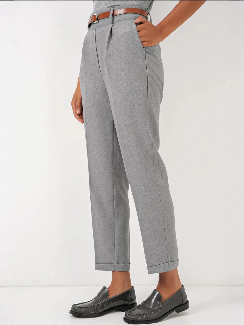 بيغ دارت بنطلون  مطوي بأساور عند الساق