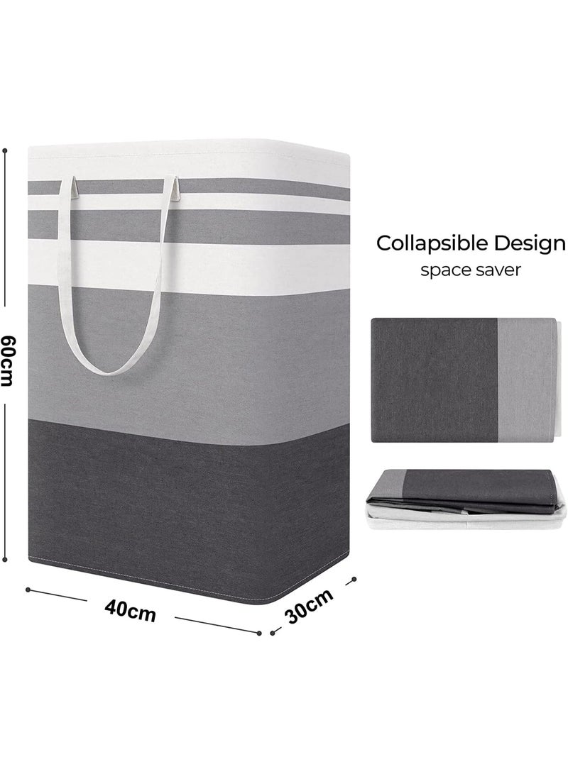 Laundry Basket with Handles, Collapsible Clothes Hamper 2-Pack, Waterproof & Foldable Laundry Hamper for Clothes, Toys and Storage, 60x40x30cm - Image 2