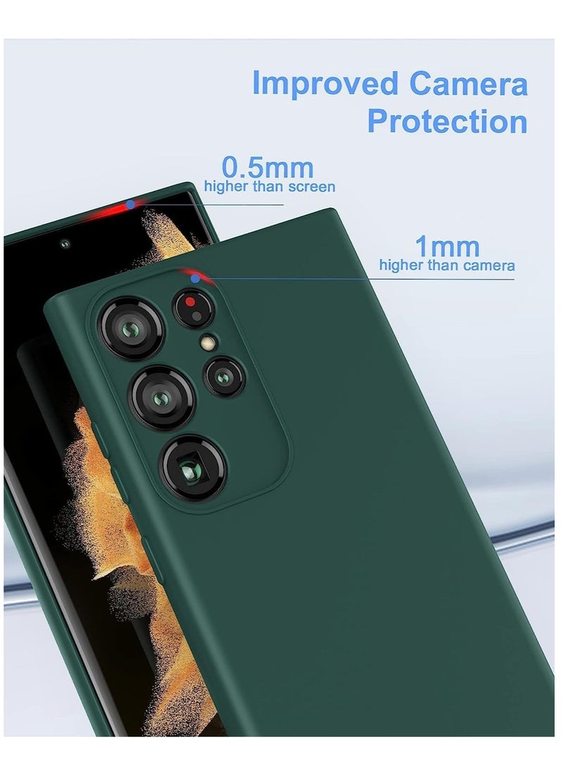 MIGOFAST Samsung Galaxy S24 Ultra Soft Silicone Gelly Rubber Cover Shockproof Matte Finish Back Cover Inner Fabric Lining with Camera Protection Case Green - Image 3