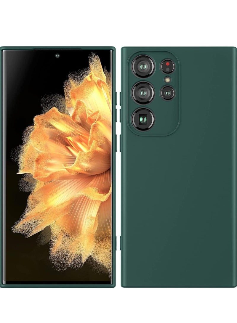 MIGOFAST Samsung Galaxy S24 Ultra Soft Silicone Gelly Rubber Cover Shockproof Matte Finish Back Cover Inner Fabric Lining with Camera Protection Case Green - Image 5