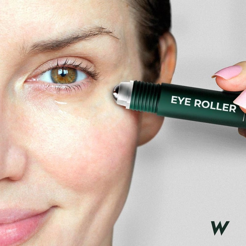 The Wolf Project Under Eye Roller with Caffeine, Vitamin C and Peptides - Energizing Serum for Dark Circles and Puffiness, Fine Lines, Wrinkles - Gel-Based Brightening Cream - Image 5
