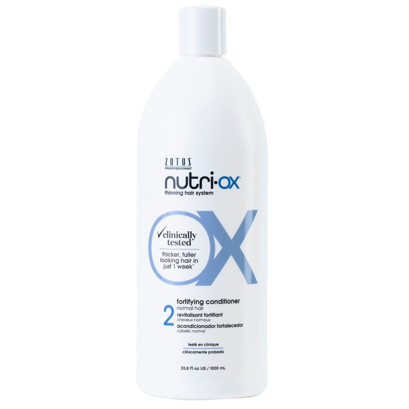 NUTRI-OX Fortifying Conditioner Normal for Thinning Hair | Thicker, Fuller-Looking Hair | Clinically & Dermatologically Tested | Peppermint | Color-Safe | 33.8 Fl Oz - Image 1