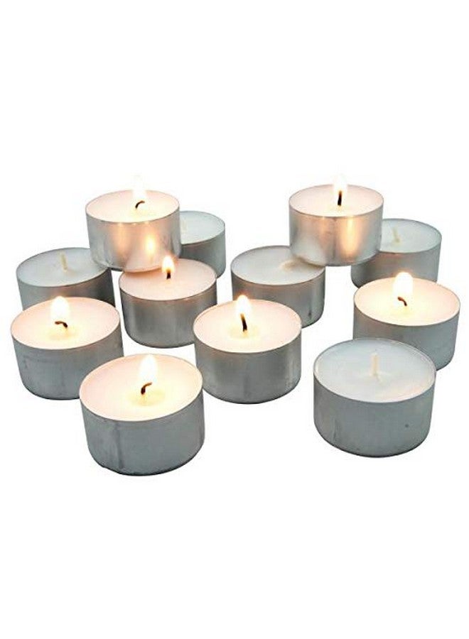 Infispace® Guaranteed 9 Hours Burning with 100% Pure White Wax Tealight Candles Diya for Diwali Decor/Deepawali Puja (50) - Image 1