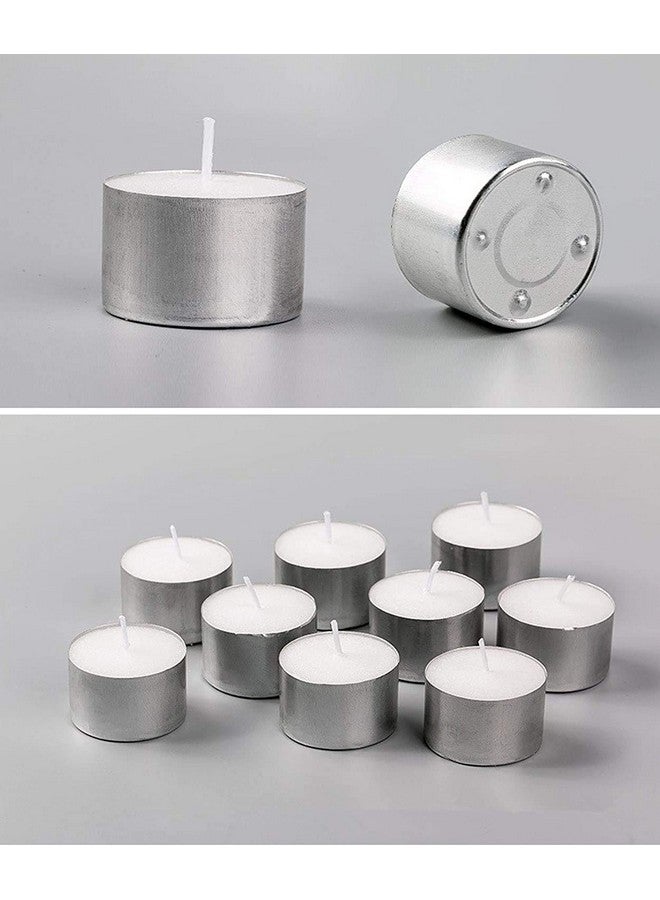 Infispace® Guaranteed 9 Hours Burning with 100% Pure White Wax Tealight Candles Diya for Diwali Decor/Deepawali Puja (50) - Image 3