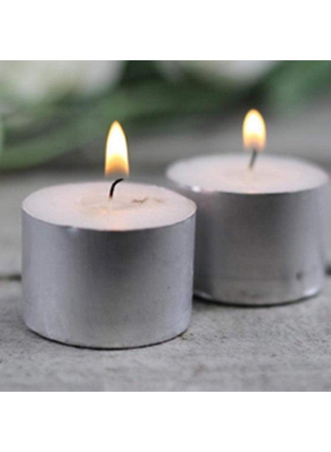 Infispace® Guaranteed 9 Hours Burning with 100% Pure White Wax Tealight Candles Diya for Diwali Decor/Deepawali Puja (50) - Image 2
